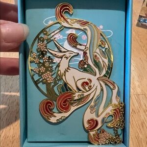 Aygrün Metal Bookmarks for Women, Kitsune Bookmark Fox Cool Golden Book Marker